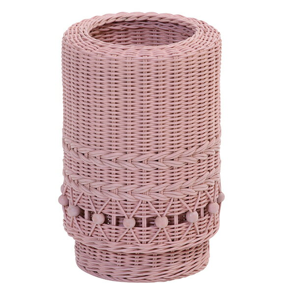 ダストボックス ラタン ごみ箱 屑箱 ゴミ箱 くず入れ インテリア 韓国インテリア 雑貨 かわいい おとな可愛い おしゃれ 家具 おしゃれなごみ箱 かわいいゴミ箱 隠せる 丸型 ピンク