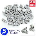 アクセサリーパーツ アルファベットパーツ(クリスタルガラス) 8mm仕様 5個セット 名前入りストラップ 作成可能 アルファベットパーツ 推し活 推し 推しキー...