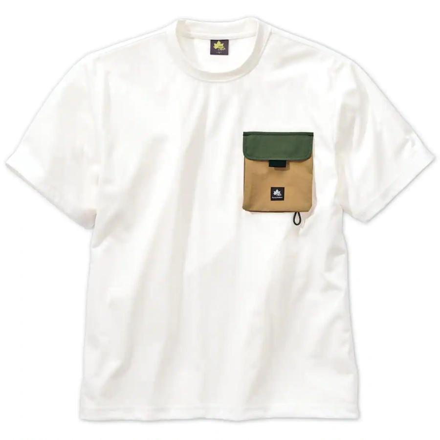 LOGOS ロゴスパーク 半袖Tシャツ 胸ポケット付き 吸汗速乾 カットソー Tシャツ ロゴス メンズ キャンプ アウトドア