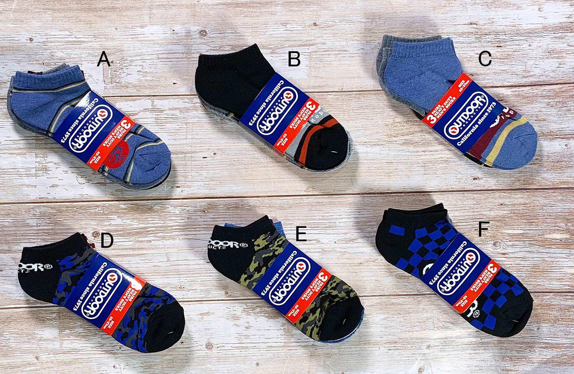 アウトドアプロダクツ 靴下（メンズ） 25-27cm OUTDOOR ソックス 3足組 メンズ 靴下3足セット アウトドア OUTDOOR PRODUCTS