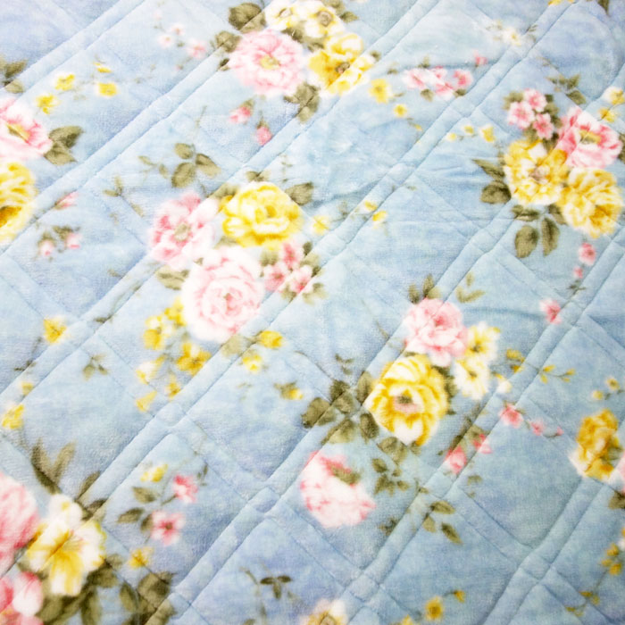 柔らかくなめらかな手触り 花柄 マイヤー 敷きパッド シングル 敷布団用/ベッド用 マットレス用 暖かい あったか寝具 冬 ベッドパッド 秋冬 冬用 シングルロング [3]