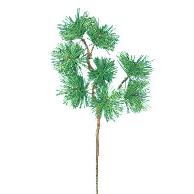 《光触媒》五葉松スプレイ (M) LES5174MHI 造花 アートフラワー スプレイ 五葉松 ゴヨウマツ 松 お正月 光触媒