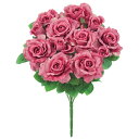 バッキンガムローズブッシュ *12 モーブ FLB8077MV バッキンガムローズ ローズ バラ 薔薇 ばら 造花 ブッシュ 束 アートフラワー