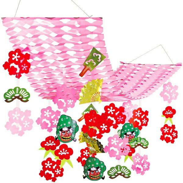 NEW 松竹梅 プリーツハンガー ※他商品と同梱不可 1004 正月 飾り ハンガー PH 販促グッズ デコレーション 店舗装飾 ディスプレイ アイキャッチ POP 装飾品 販促品 催事 イベント 吊り物 迎春