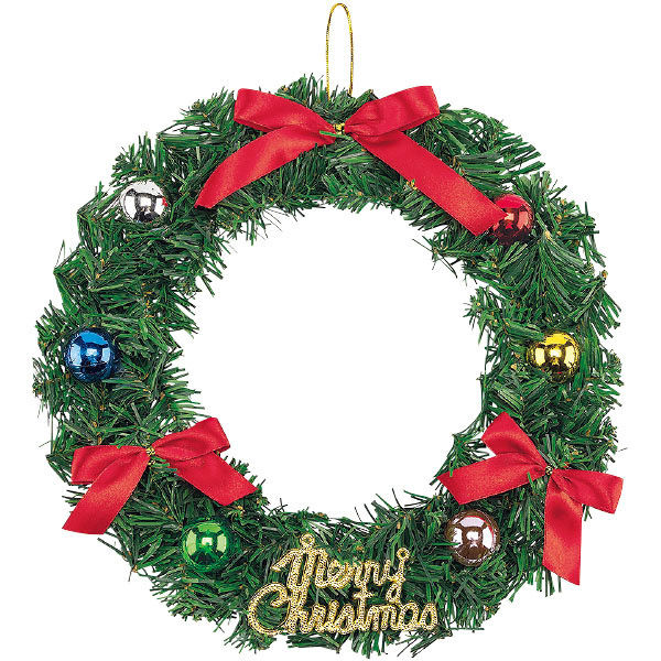 NEW 30cmボールリース ※他商品と同梱不可 6013 クリスマス リース デコレーション 装飾 飾り 手間なし 簡単 飾り付き 引っ掛け 壁面 壁掛け