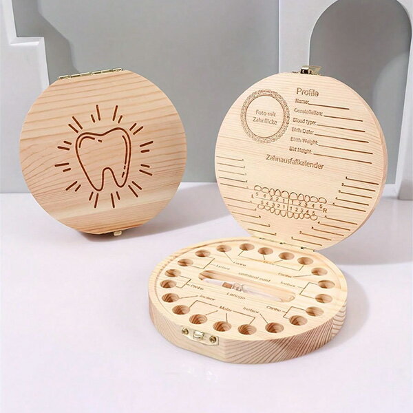 送料無料 乳歯ケース 乳歯箱 乳歯入れ 乳歯 箱 木製 歯 ボックス 収納 保存箱