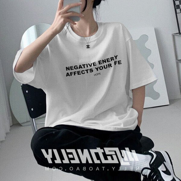 Tシャツ メッセージロゴ ビッグシルエットT ロゴ プリント バックプリント 半袖T ダンス 衣装 ヒップホップ 韓国ファッション 大きいサイズ Tシャツ トップス