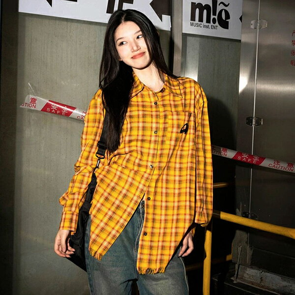 柄シャツ チェックシャツ 刺繍 ワンポイント ...の紹介画像2