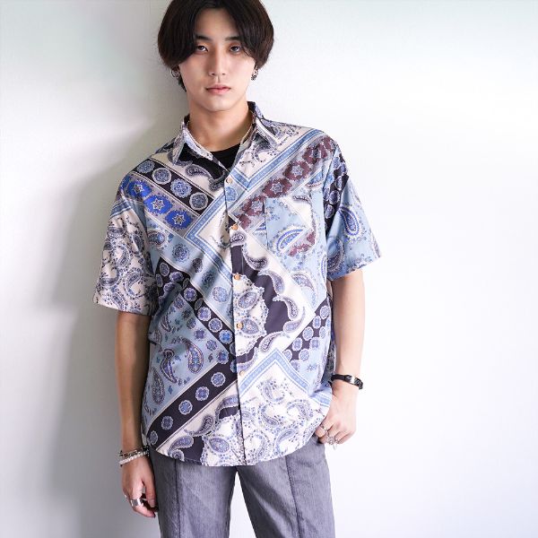 楽天市場】バンダナ 半袖シャツ メンズの通販 楽天市場】バンダナ 半袖シャツ メンズの通販