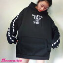 ストリートロゴビッグシルエットブラックパーカー/フーディ 原宿系 ファッション レディース ゆめかわいい 服 奇抜 派手 個性的 ダンス 衣装 コスチューム ヒップホップ 韓国 大きいサイズ 180410