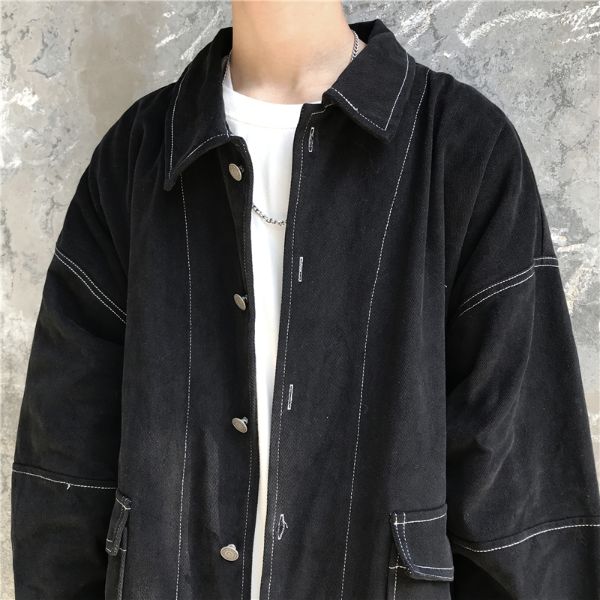 ジャケット 長袖 アウター ビッグシルエット ブラック グレー レディース ファッション 大きいサイズ ダンス 衣装 ヒップホップ 原宿系 韓国系 個性的