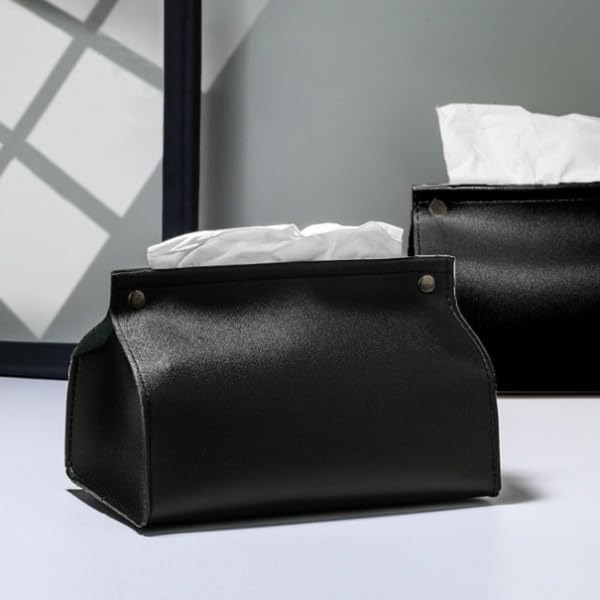 楽天市場】黒 ブラック レザー（ボックスティッシュケース｜インテリア