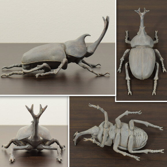 Beetle　グレイビートル　リアルなカブトムシの置物　オブジェ フィギュア カブト虫 かぶとむし デコ かわいい 置物 昆虫 飾り おしゃれ リアル アンティーク 雑貨 アンティーク風 虫の置物 グレー ユニーク 小物 インテリア ディスプレイ レトロ おしゃれ 本物そっくりの商品画像 3