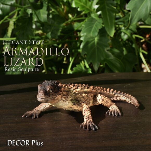 Armadillo Lizard　鎧のような鱗　アルマジロリザードの置物　動物　とかげ　トカゲ　爬虫類　アニマル　リアル　アンティーク　雑貨　アンティーク風　ブラウン　ヨロイトカゲ　アルマジロトカゲ