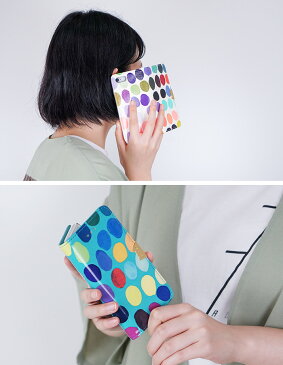 2019AW 【tsumori chisato CARRY ツモリチサト キャリー】 スモールマルチドット　iphone8ケース　iphone7ケース　ギフト　ドット　ネコ　プリント　水玉　レディース 婦人 羊革 本革 かわいい 【送料無料】