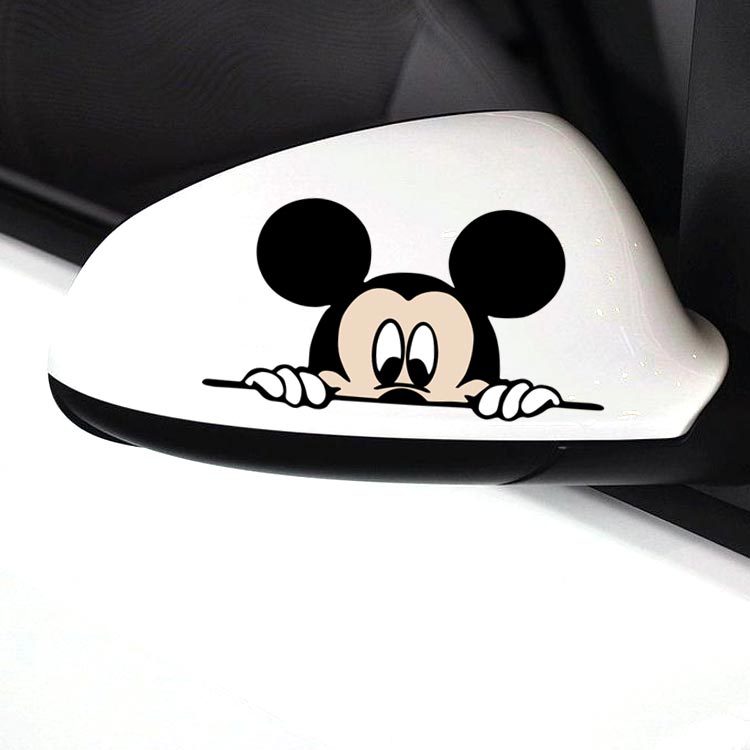 Mickey mouse　ひょっこりミッキー ディズニー　自動車 バイク用ステッカー カーステッカー こどもが乗っています　baby in car　14*7cm G30