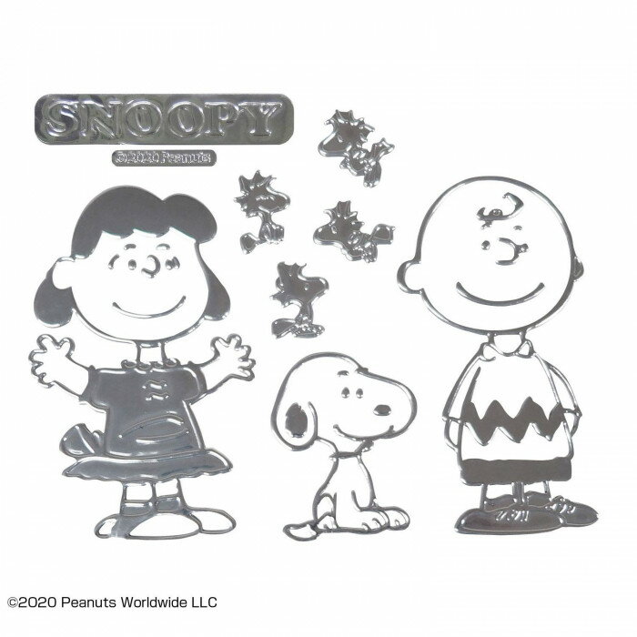 【送料無料】SNOOPY スヌーピー エンブレムステッカーラージ スヌーピーフレンズ　自動車 バイク用ステッカー カーステッカー W170×D1×H135mm SN204