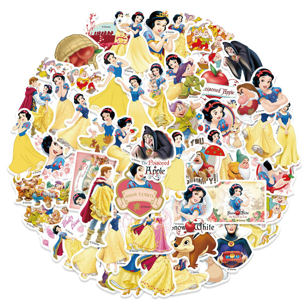 【送料無料】ディズニープリンセス ステッカー 白雪姫と七人のこびと Snow White and the Seven Dwarfs ファーストプリンセス ウォルト・ディズニー ウォールスッテッカー 壁紙シール wallstic…