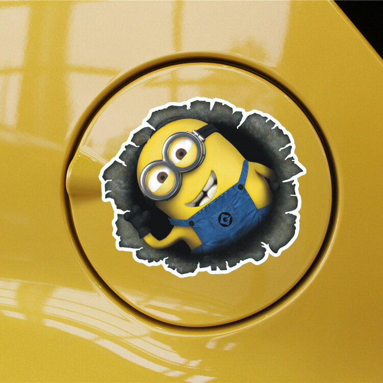 【送料無料】Minionsミニオン デイブ DAVE 自動車 バイク用ステッカー カーステッカー 飛び出すデザイン こどもが乗っています baby in car 11*10cm G11