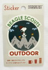 【送料無料】スヌーピー ウッドストック ピーナッツ PEANUTS ステッカー　ビーグルスカウト BEAGLE SCOUTS OUTDOOR 耐熱耐水ステッカー 耐熱100℃ PVC H110*W74mm PKS278