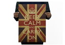 【送料無料】英国 Keep Calm and Carry On 平静を保ち 普段の生活を続けよ 国旗 クラフト アンティーク 宣言ポスター アート インテリア H51 W35.5cm P0219