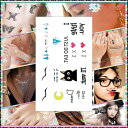 i love you 黒猫 ダイヤ just do eat 月 タトゥーシール 6*10cm wm274