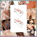 居眠り猫 タトゥーシール 6*10cm wm413