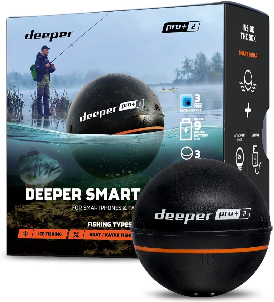 Deeper PRO+ 2　ワイヤレススマート魚群探知機