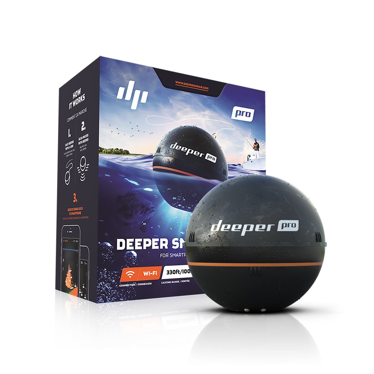 Deeper Pro(ディーパー プロ) ワイヤレススマート魚群探知機