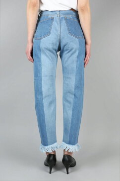 2 Tone Fringe Denim Pants Li Hua(リー・ファー)