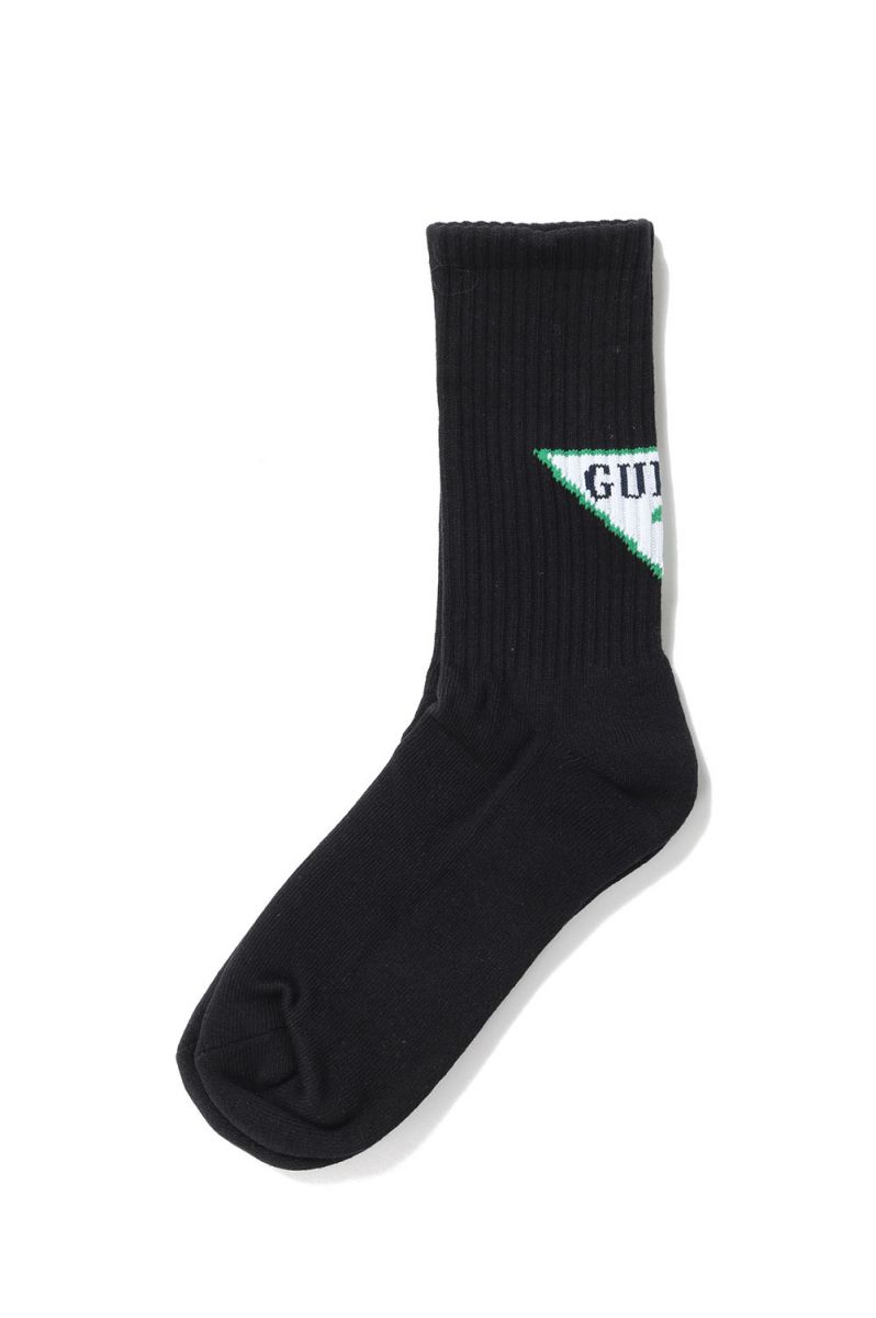 【50%OFF】Triangle Logo Sock-BLACK (GRSS18-033) Guess Green Label -Women-(ゲスグリーンレーベル)