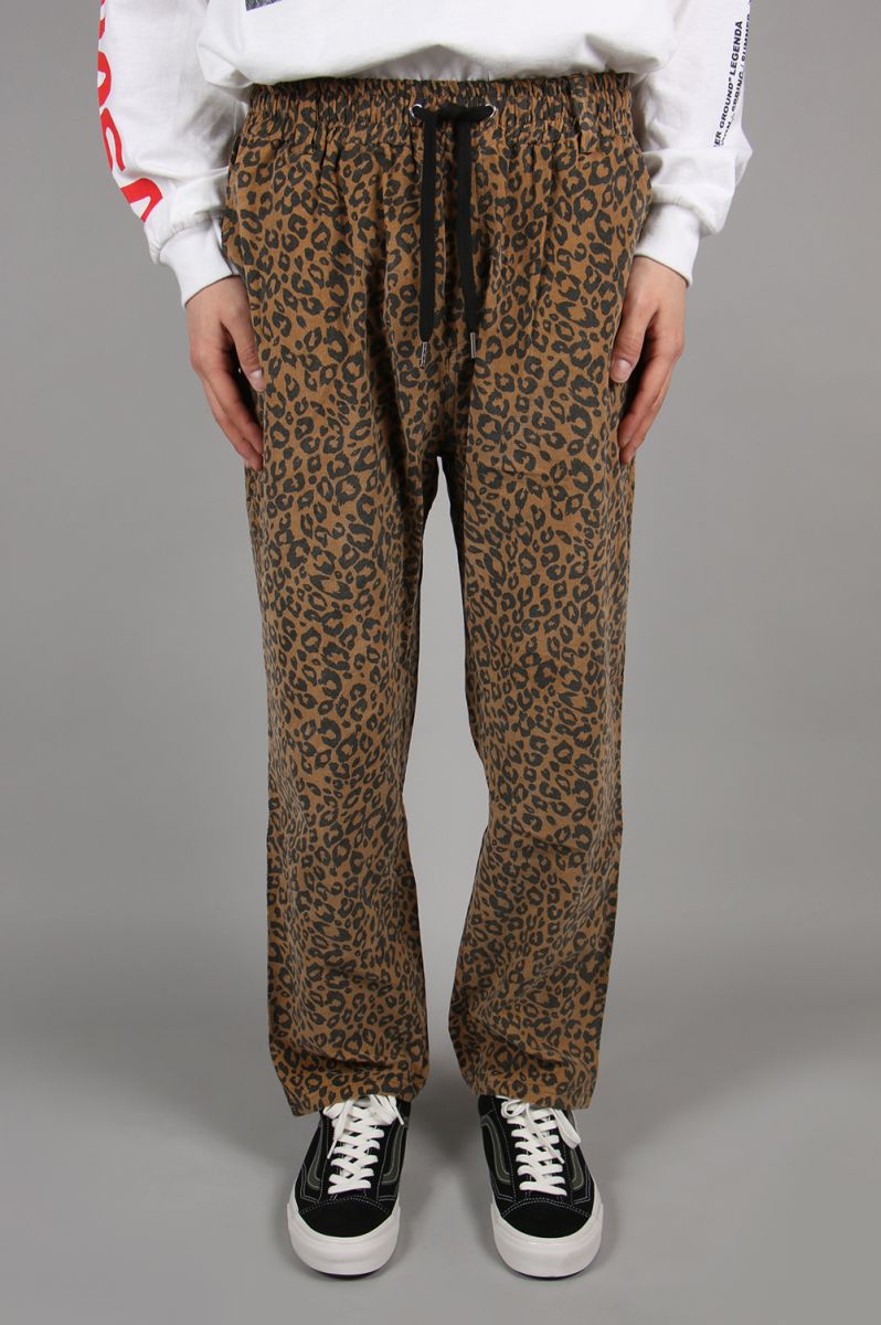 【50%OFF】Corduroy Leopard wide pants-BROWN(LEP154) LEGENDA(レジェンダ)