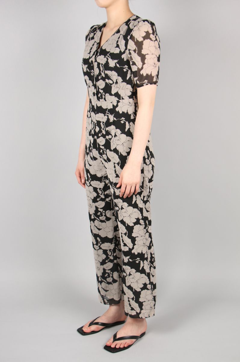 TODAYFUL トゥデイフル Flower Georgette Combinaison ブラック【正規取扱店】