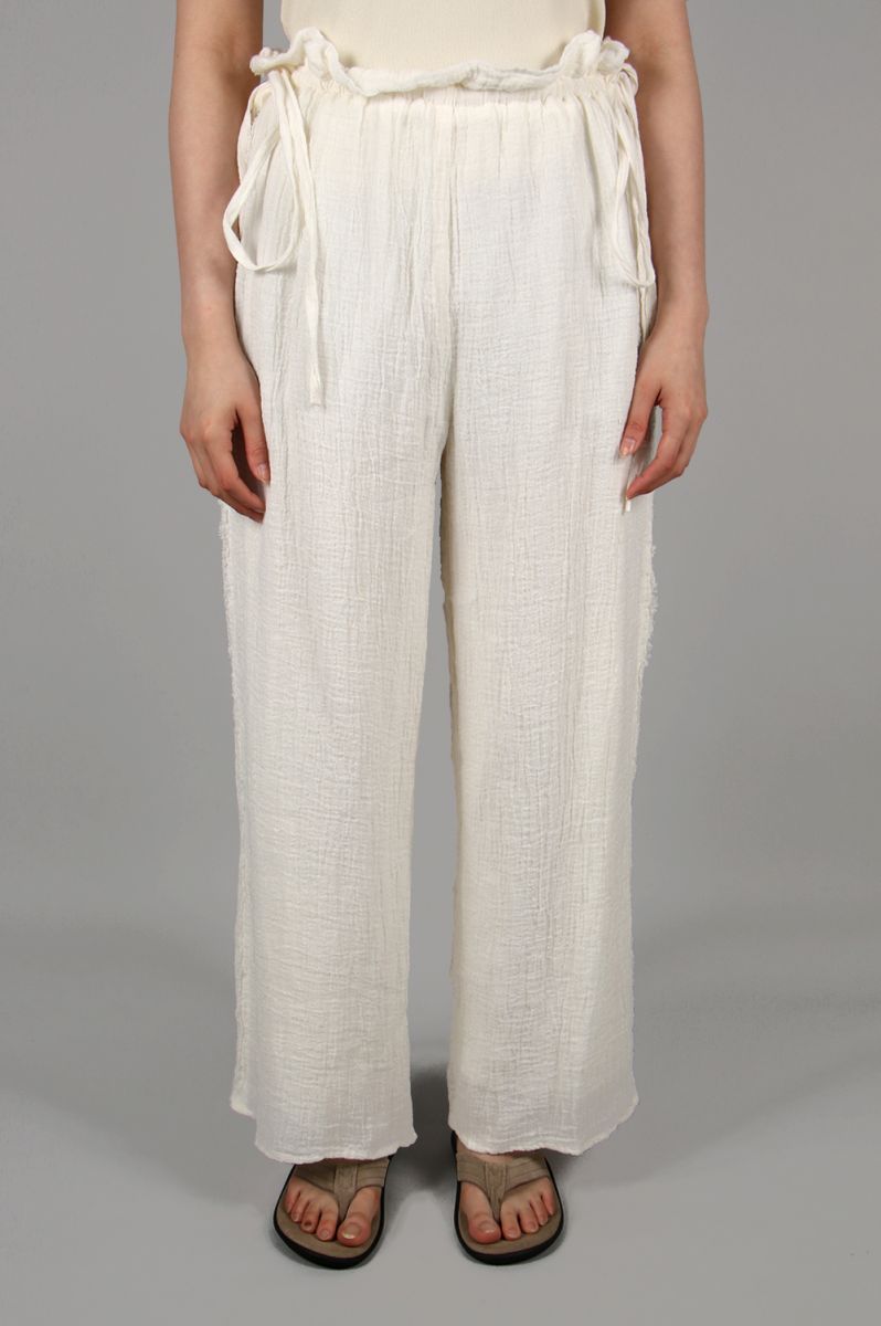 【50%OFF】トゥデイフル レディース Waistgather Linen Pants ホワイト【正規取扱店】