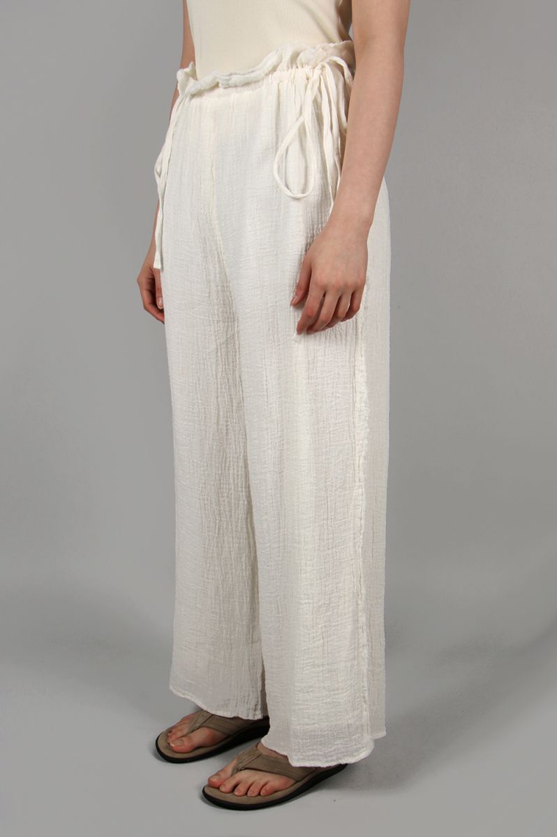 【50%OFF】トゥデイフル レディース Waistgather Linen Pants ホワイト【正規取扱店】