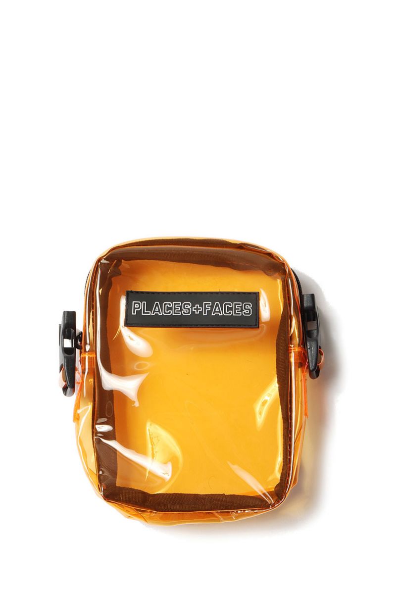 【SALE / 93%OFF】PVC SIDE BAG/ORANGE Places+Faces(プレイシズプラスフェイシズ)