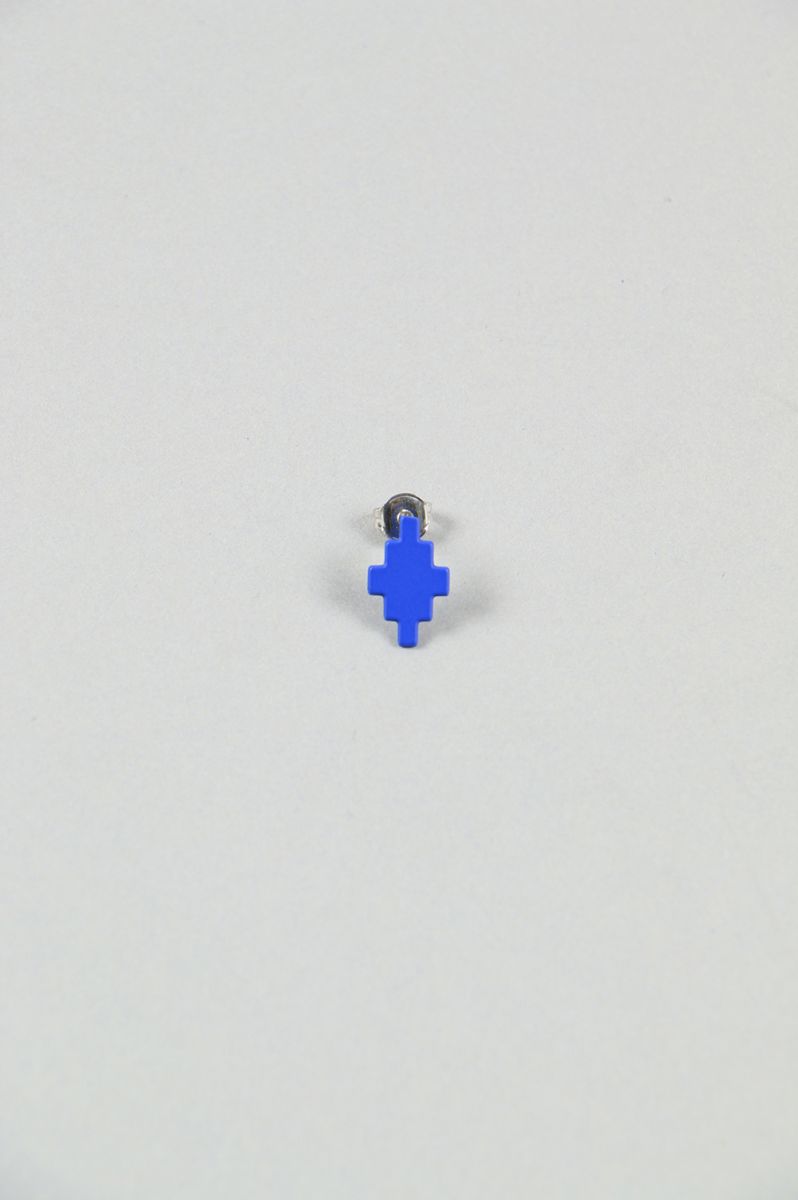 【50%OFF】CROSS EARRINGS/BLUE（CMOD016E20MET0014500） Marcelo Burlon(マルセロブロン)