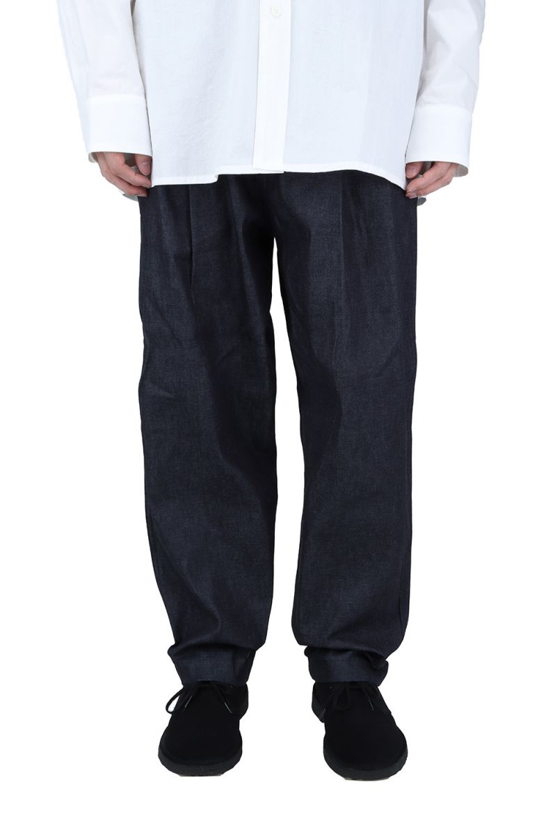 WIDE CHINO PANTS -DENIM-(16PT02T02) is-ness(イズネス)