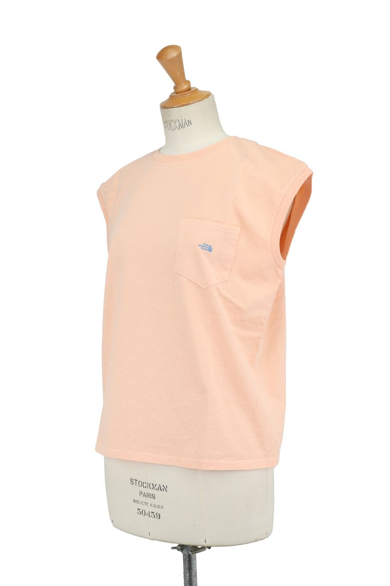 7oz N/S Pocket Tee-SALMON PINK(NTW3114N) The North Face Purple Label -Women-(ザノースフェイス パープルレーベル)