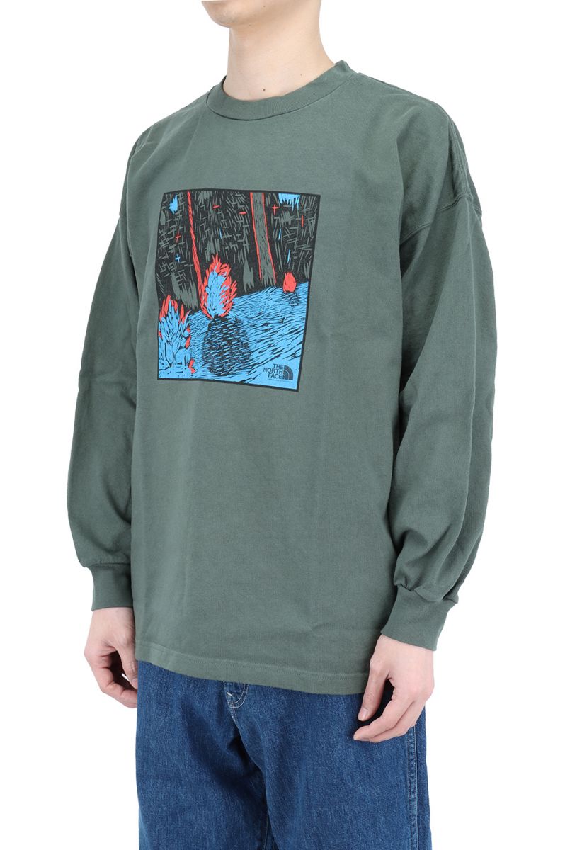 【30%OFF】8oz L/S Graphic Tee - Khaki (NT3106N) The North Face Purple Label - Men -(ザノースフェイス パープルレーベル)