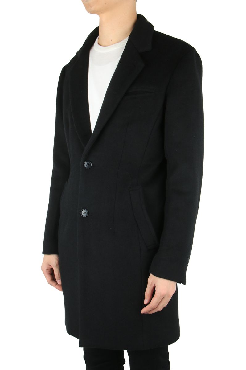 【P20倍】Narrow Wool Chester Coat -BLACK(VJJ045) Vanquish(ヴァンキッシュ)