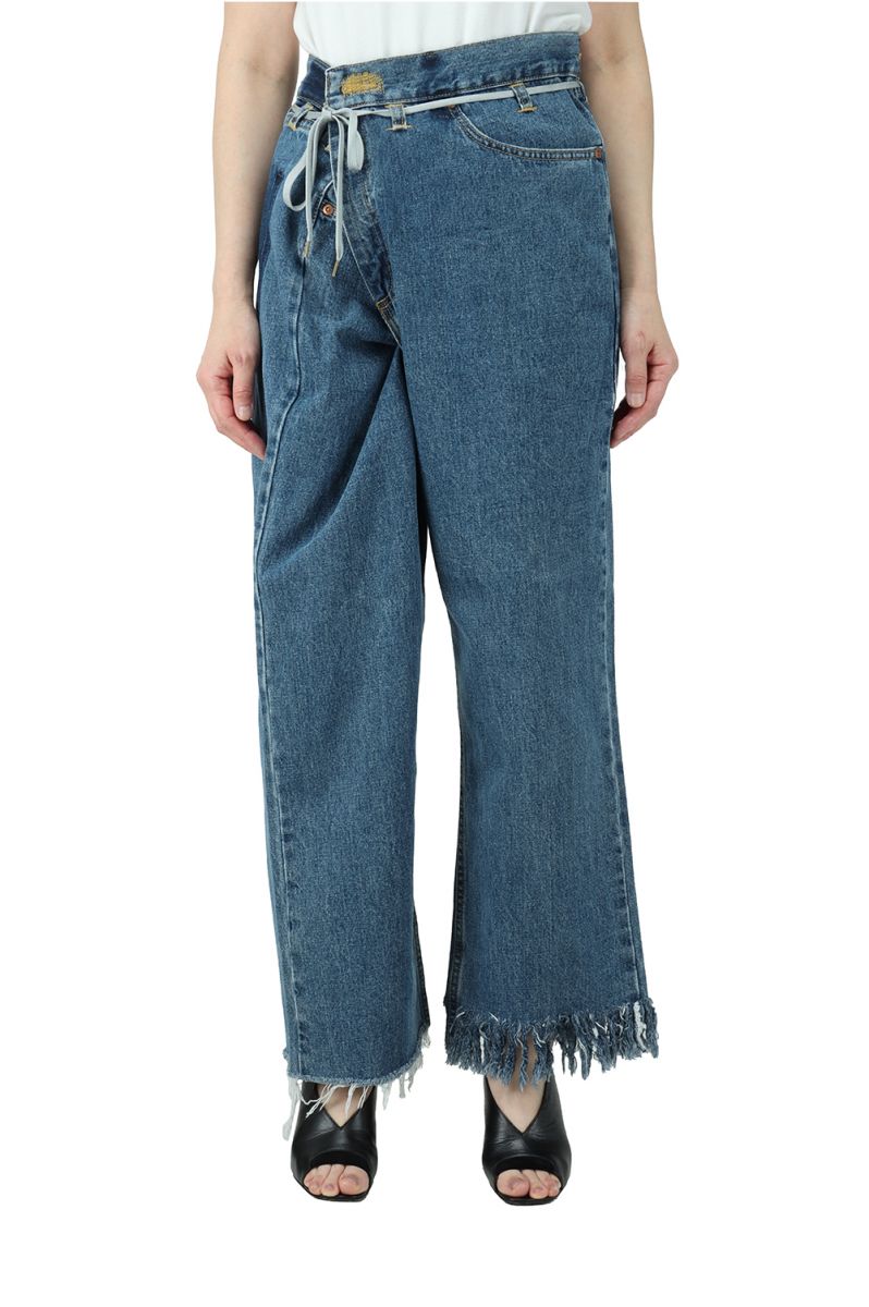【20%OFF】VINTAGE REWORK BIGGY PANTS -BLUE Ssize-28 (017) Maison Eureka(メゾンエウレカ)のサムネイル