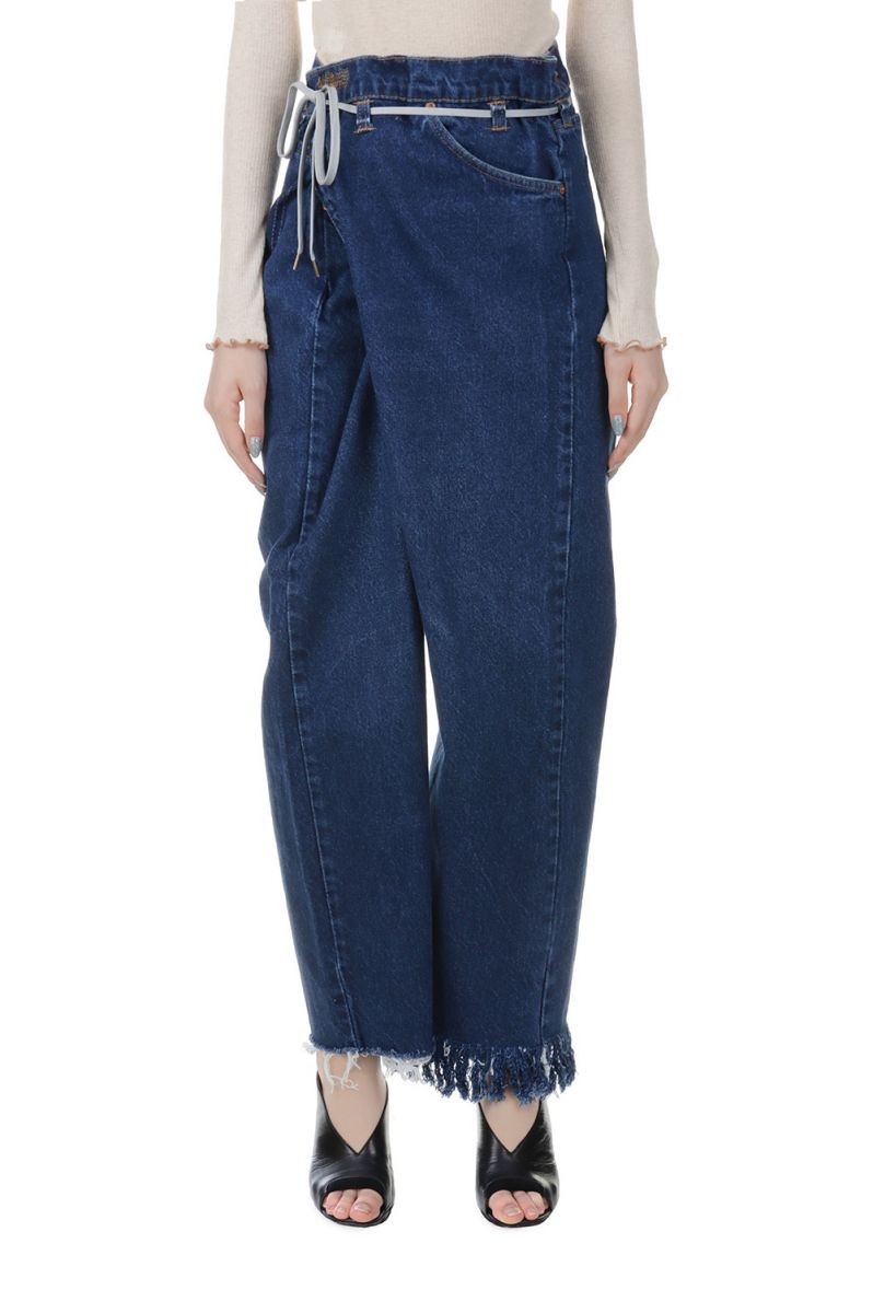【20%OFF】VINTAGE REWORK BIGGY PANTS -BLUE Ssize-46 (017) Maison Eureka-Women-(メゾンエウレカ)のサムネイル