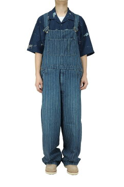 DISNEY MICKEY MOUSE / PC OHARIKO COLLECTION STRIPE DENIM OVERALLS (DP-005-1790) Porter Classic(ポータークラシック)