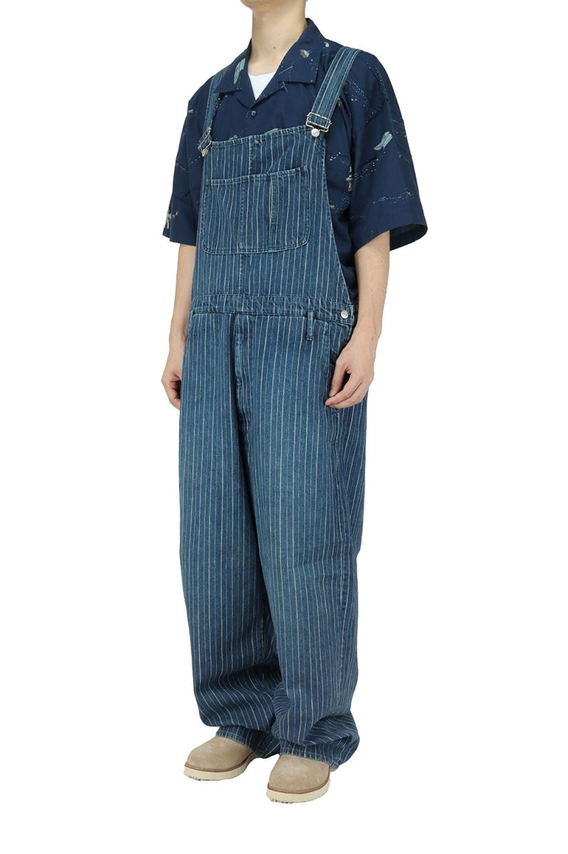 DISNEY MICKEY MOUSE / PC OHARIKO COLLECTION STRIPE DENIM OVERALLS (DP-005-1790) Porter Classic(ポータークラシック)