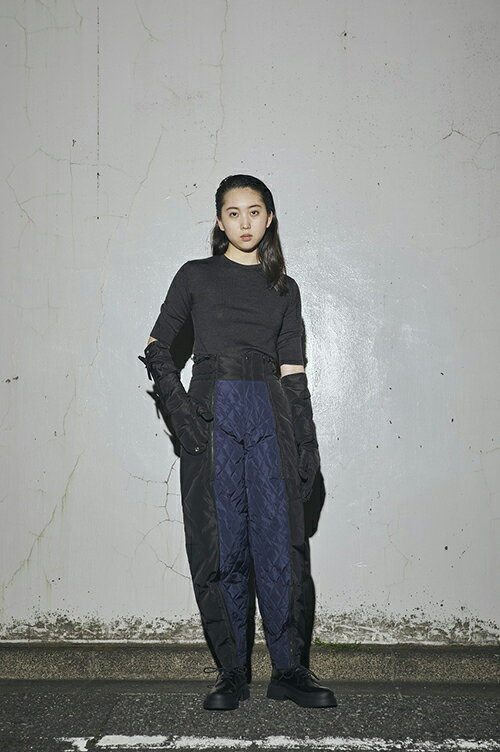 【20%OFF】WILD THINGS x JUN MIKAMI DOWN PANTS -Navy x Black (18 ) Jun Mikami(ジュンミカミ)