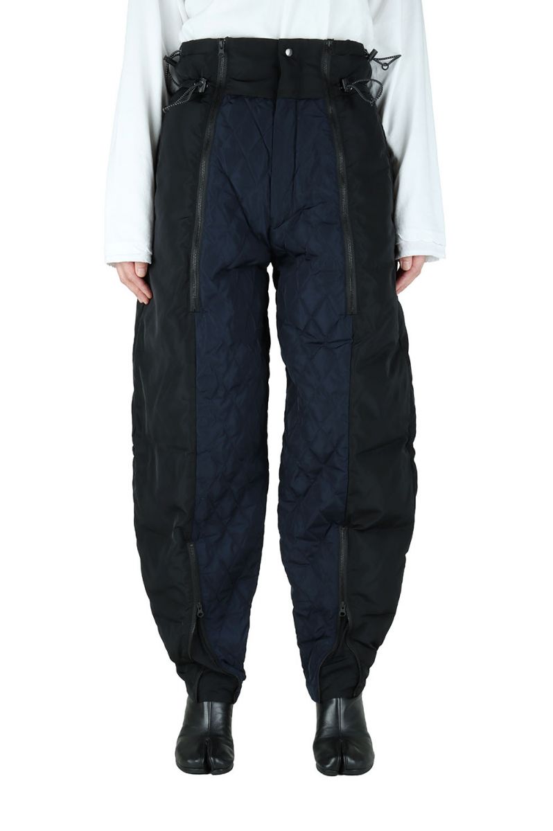 【20%OFF】WILD THINGS x JUN MIKAMI DOWN PANTS -Navy x Black (18 ) Jun Mikami(ジュンミカミ)