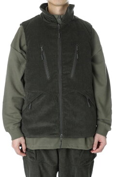 【30%OFF】× is-ness / CORDUROY PADDING VEST - OLIVE (21AAB-0004) Abu Garcia(アブガルシア)