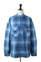 【50%OFF】WORK L/S SHIRTS COTTON NELCHECK-BLUE(F291535C) [BP] First Down -Men-(ファースト・ダウン)First Down ファーストダウン メンズ