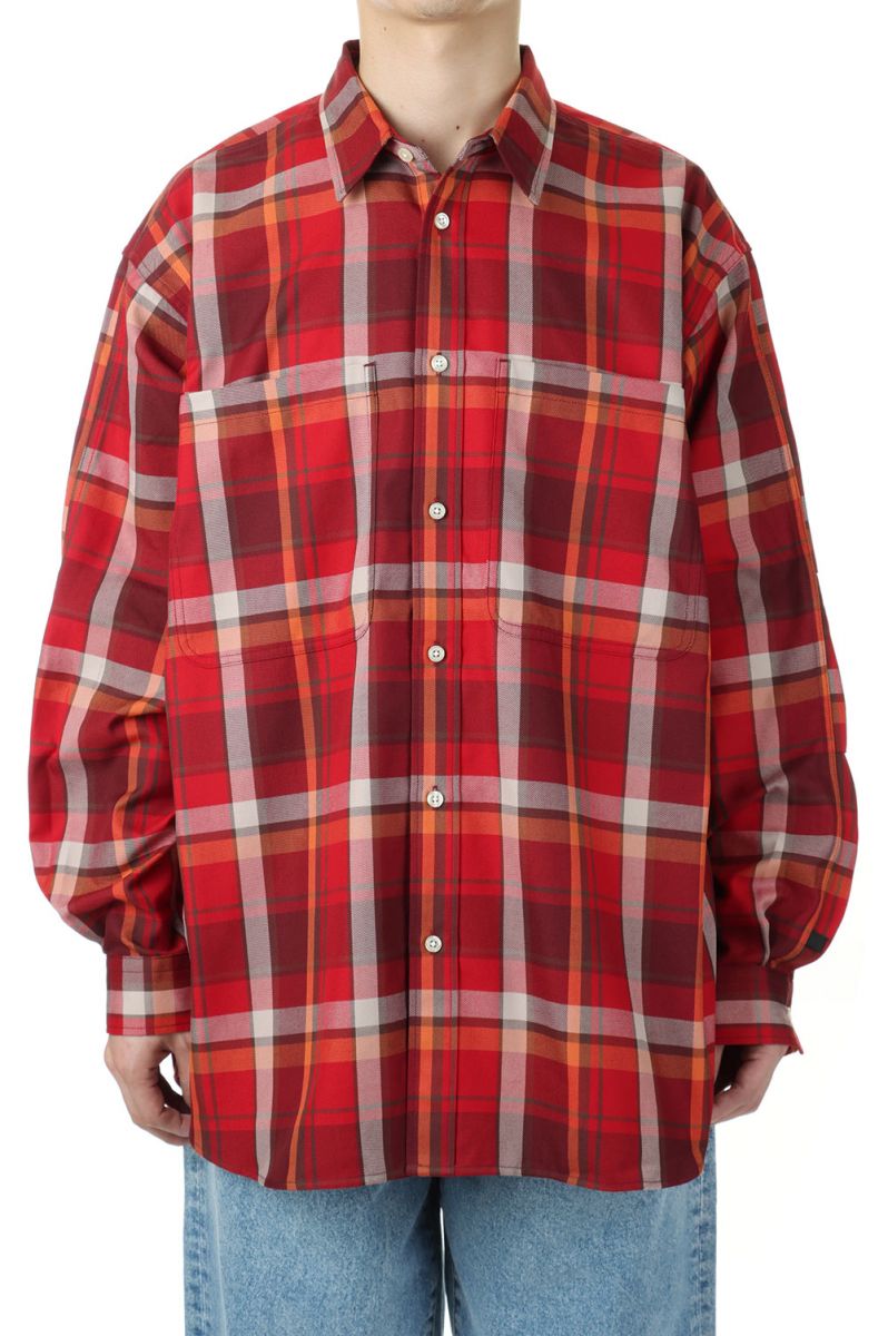 y40%OFFzTech Work Shirts Flannel Plaids - D.RED (BE-88022) DAIWA PIER39(_C sA39)